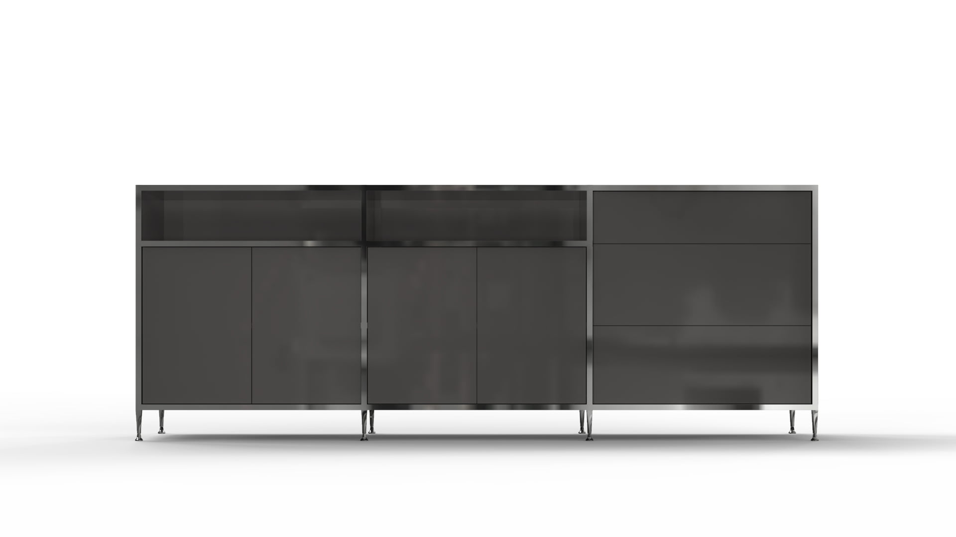 credenza 2 configuration modular adaptive furniture system